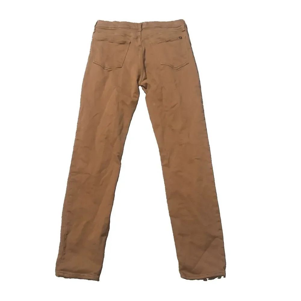 Banana Republic Men’s 32x34 Brown Slim Fit Twill Flat Front Chino Pants Pockets